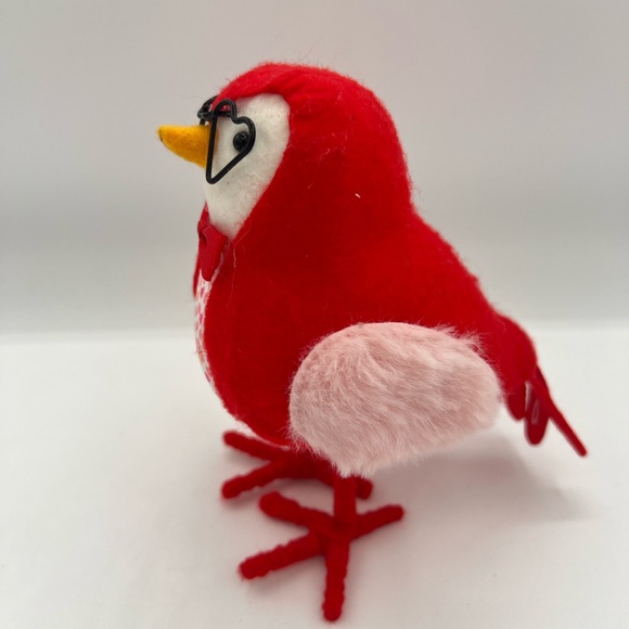 Red and White Heart Owl Plush - Picture 2 of 4